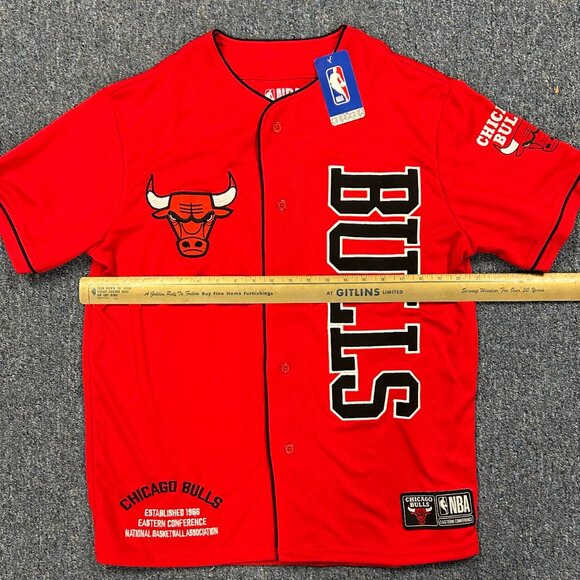 New With Tags Chicago Bulls Baseball Style Jersey Sz M - Picture 7 of 12